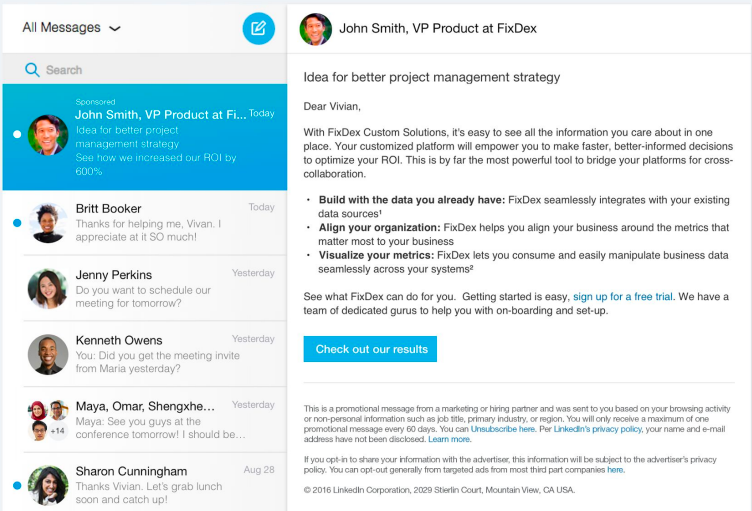 how to send better LinkedIn Message Ads